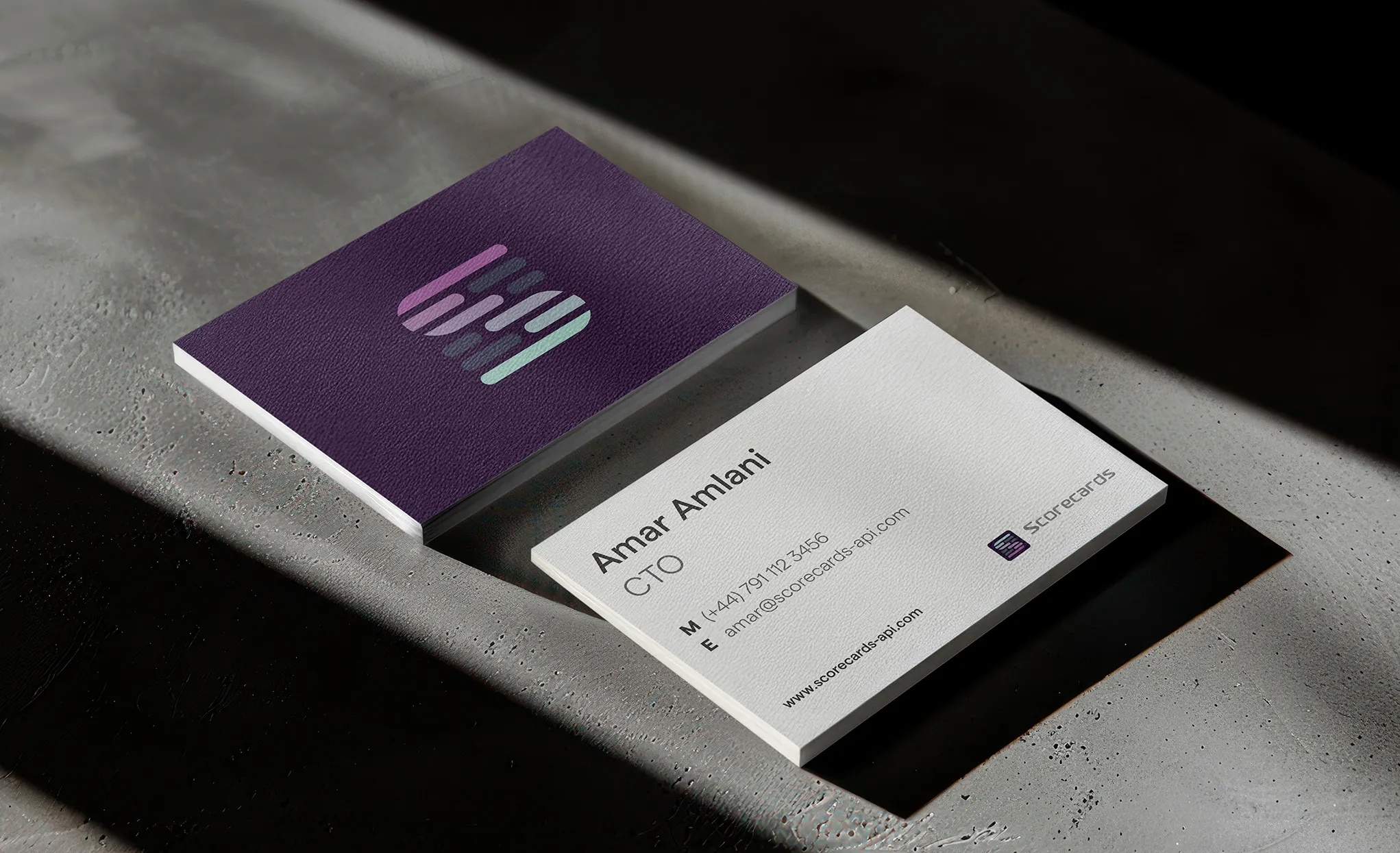 Scorecards business cards