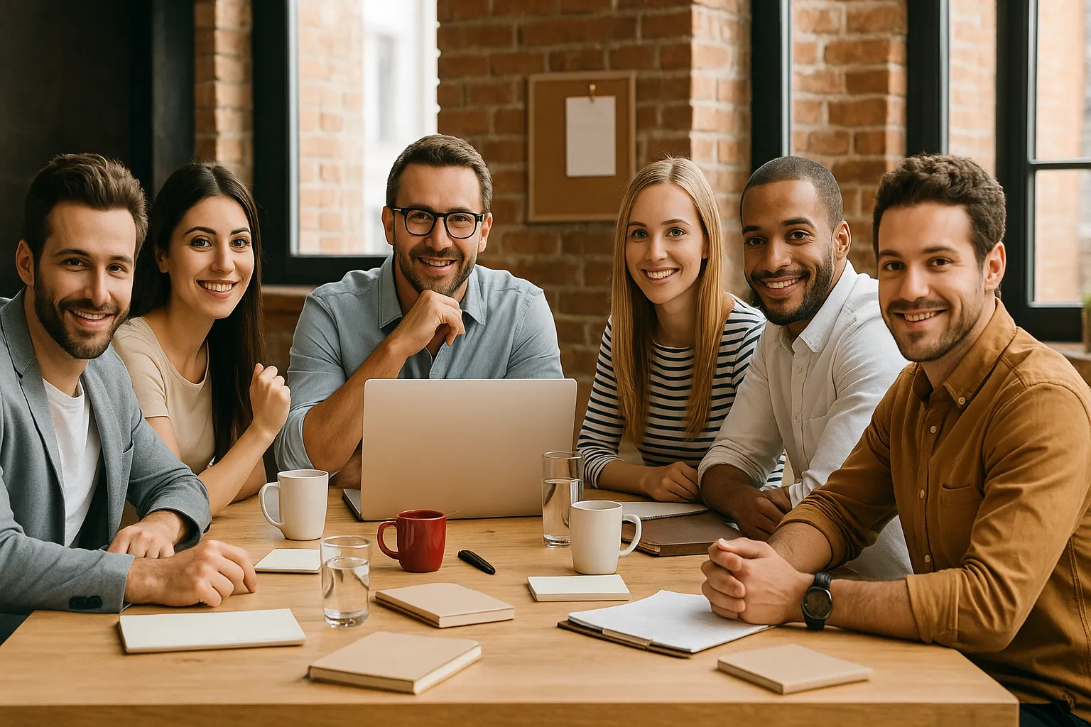 Meeting the team for the first time.